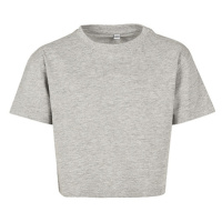 Build Your Brand Dívčí crop top BY114 Heather Grey