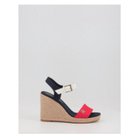 Tommy Hilfiger STRIPES WEDGE SANDAL ruznobarevne