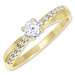 Brilio Půvabný prsten s krystaly ze zlata 229 001 00810
