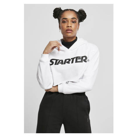 Ladies Starter Cropped Hoody - white