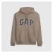 Mikina GAP Logo Pullover Hoodie Trigger Brown