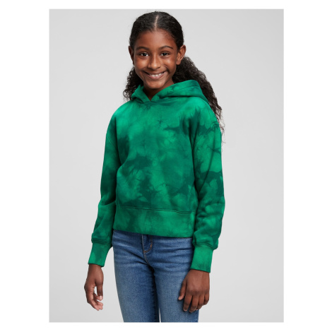 Zelená holčičí mikina hoodie batika GAP