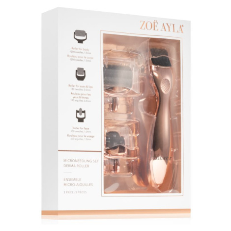 Zoë Ayla Micro-Needling Derma Roller Set mikrojehličkový aplikátor na obličej a tělo Zoe Ayla