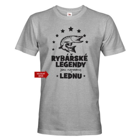 Pánské tričko pro rybáře k narozeninám Rybářské legendy BezvaTriko