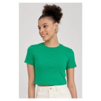 DEFACTO Cool Fitted Ribana Basic Short Sleeve T-Shirt