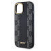 PU Leather Checkered Pattern Magsafe Zadní Kryt pro iPhone 15 Black DKNY