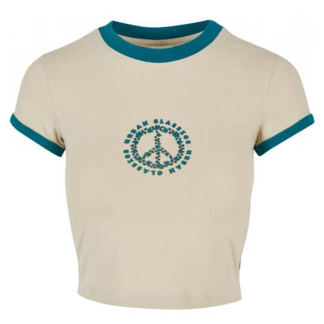 Ladies Stretch Jersey Cropped Tee - softseagrass/watergreen Urban Classics