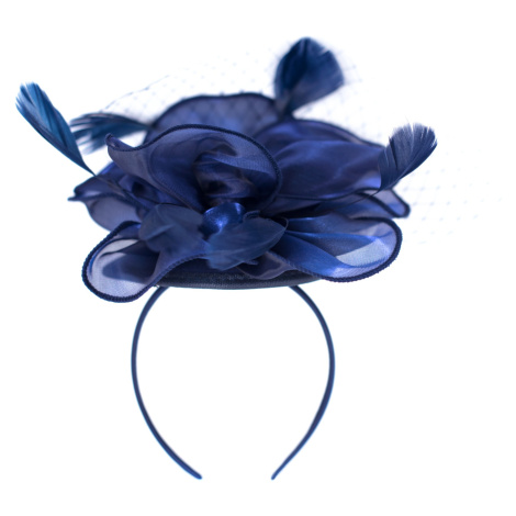 Art Of Polo Woman's Fascinator Cz18578-2 Navy Blue