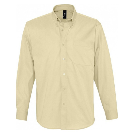 Sol's Keprová pánská košile Bel-Air s dlouhým rukávem a kapsičkou na prsou 100% bavlna