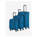 Sada tří cestovních kufrů v petrolejové barvě Travelite Chios S,M,L Petrol