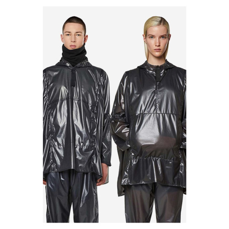 Nepromokavá bunda Rains Ultralight Anorak 18880 BLACK černá barva, přechodná, oversize