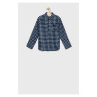 Dětská bavlněná košile Abercrombie & Fitch tmavomodrá barva