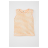 DEFACTO Baby Girl Crew Neck Striped Undershirt