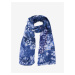 Modrý dámský květovaný šátek Desigual Denim Rectangle