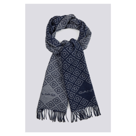 ŠÁLA GANT D2. ICON G WOOL SCARF modrá