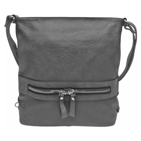 Velký středně šedý kabelko-batoh 2v1 z eko kůže Tessie Tapple