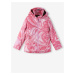 Růžová holčičí vzorovaná softshellová bunda Reima