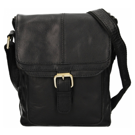 Pánská kožená taška přes rameno Ashwood Lincoln - černá Ashwood Leather