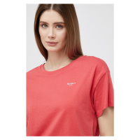 Bavlněné tričko Pepe Jeans Wimani červená barva