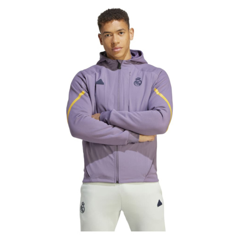 Real Madrid pánská mikina s kapucí Gameday violet Adidas