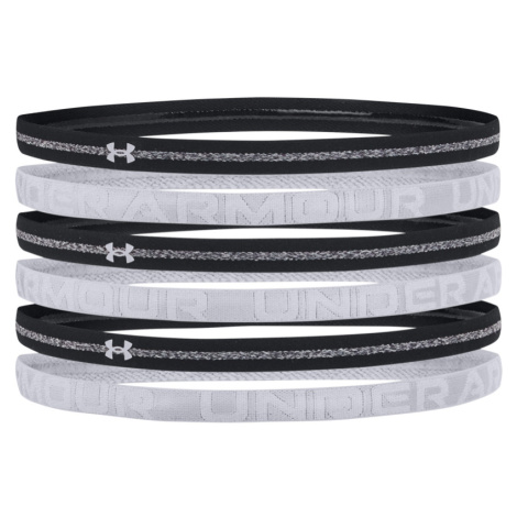 UNDER ARMOUR-UA HTR Mini Headband 6PK-BLK Černá 54/58cm