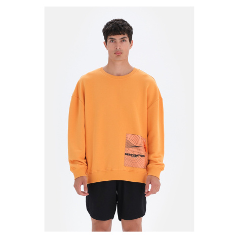 Dagi Men's Orange Pocket Detailed Sweatshirts