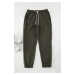 Trendyol Khaki Regular/Normal Cut Ribbed Sweatpants