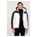 ALTINYILDIZ CLASSICS Men's Black Standard Fit Warm Windproof Filled Pull-out Hood High Neck Coat