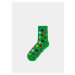 Sada tří párů dámských vzorovaných ponožek v černé, šedé a zelené barvě Meatfly