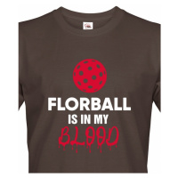 Pánské tričko s potiskem Florbal is in my blood - tričko pro florbalisty