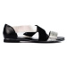 Designové dámské černé sandály bez podpatku