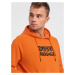 Ombre Clothing Trendy oranžová mikina s nápisem V1 SSPS-0155