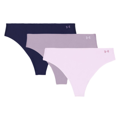 Pure Stretch No Show Thong 3 Pack | Purple Ace/Violet Gray/Violet Gray Under Armour