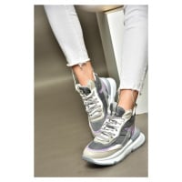 Fox Shoes R973116004 Grey/Lilac Thick Soled Sneakers Sneakers