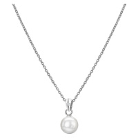 Hot Diamonds Půvabný stříbrný náhrdelník s diamantem a perličkou Diamond Amulets DP895 (řetízek,