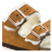 Semišové pantofle Birkenstock hnědá barva, 1001128.Sheepskin.Mink-Sheepskin.