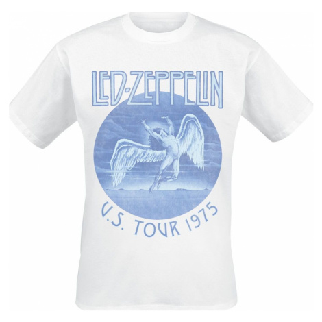 Led Zeppelin Tour 75 Tričko bílá