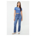 Trendyol Blue High Waist Straight Jeans