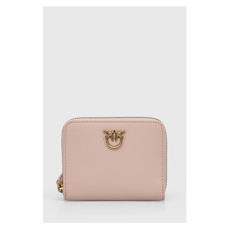 Kožená peněženka Pinko růžová barva