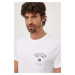 Bavlněné tričko Tommy Hilfiger bílá barva, s potiskem, MW0MW33689