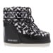 Dámské nízké zimní boty MOON BOOT MB ICON LOW OPTICAL-NA02 BLACK WHITE