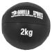 Gorilla Sports Kožený medicinbal, 2 kg, černý
