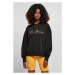 Ladies Oversized Rainbow Hoody - black