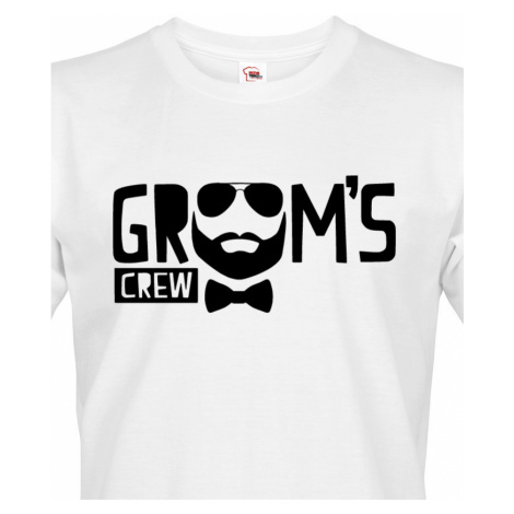Pánské tričko na rozlučku Grooms crew BezvaTriko