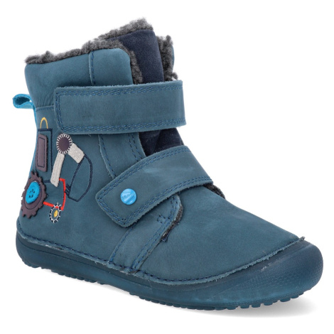 Barefoot dětské zimní boty D.D.step W063-321A modré