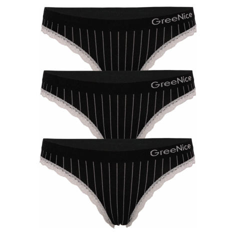 Azzy Greenice bikini sada 3 kusů kalhotek černá Greenice (G&N)