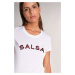 Salsa SALSA bílé tričko s lesklým nápisem