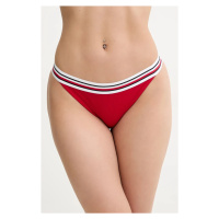 Plavkové kalhotky Tommy Hilfiger červená barva, UW0UW05829
