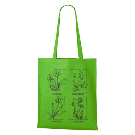 Plátěná taška s květinami - originální a praktická plátěná taška BezvaTriko