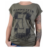 Rammstein tričko, Sechs Herzen BP Olive, dámské
